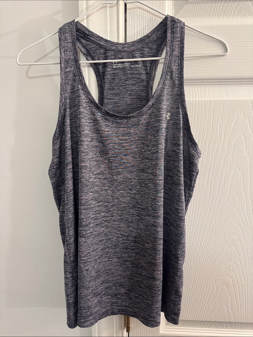Under Armour Women's Charcoal/Purple Heather Performance Racerback Tank